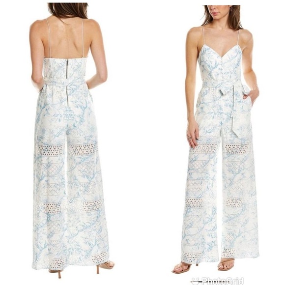 Alice and Olivia Shanti Printed Eyelet Jumpsuit - Picture 2 of 11